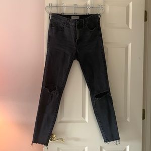 Madewell 9” high riser skinny skinny ripped jeans